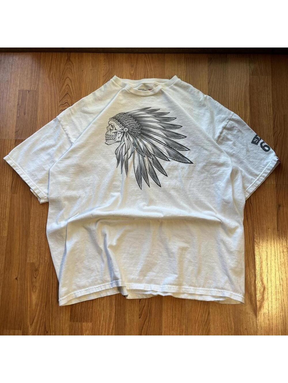 Vintage Y2K skull grunge graphic tee | size XXL